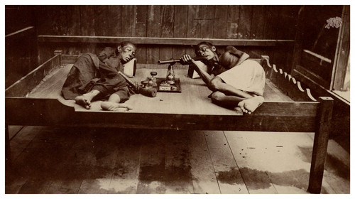 China opium smoker tirage - opium,