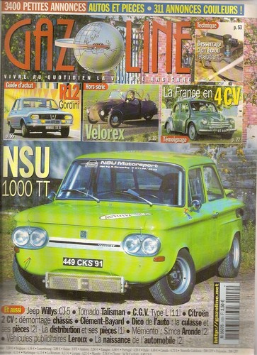 Gazoline 109 guide achat - 109,