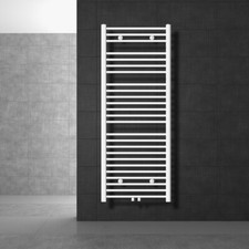 Radiateur porte serviette en acier blanc droite chauffage central 600x1500 mm
