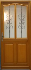 Porte D'entrée Bois Vitrée
