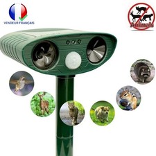 Répulsif Ultrason Solaire Animaux Étanche Pour Jardin Champ Potager Extérieur