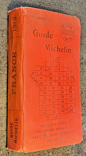 Guide michelin rouge - rouge, 1919