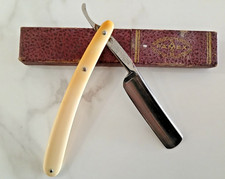 Antique FAMEX hairdresser razor in case