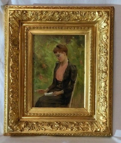 Oil panel painting - on,