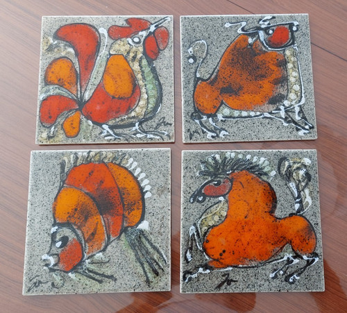 Carreaux emailles vintage - 4,