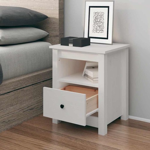 Table chevet blanc 40x35x49 - de,