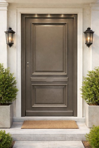 Porte entrée bois pleine - porte, d'entrée
