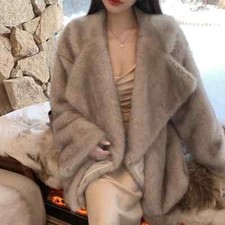 Veste Manteau Fourrure Femme