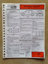 FICHE TECHNIQUE AUTOMOBILE TOYOTA TERCEL