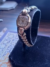 VINTAGE RUTEX 10K ROLLED GOLD BEZEL WATCH FOR PARTS REPAIR