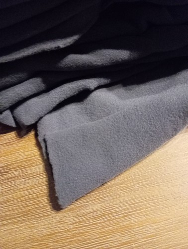 Coupon tissu polaire gris - coupon,