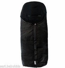 Chancelière Noir Universelle pour Poussette Bébé Confort, Quinny, Jané + Moufles