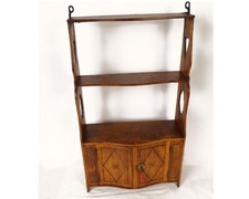 Louis XV Cherry Marquetry Cross Malta Hearts 18th Century Wall Shelf