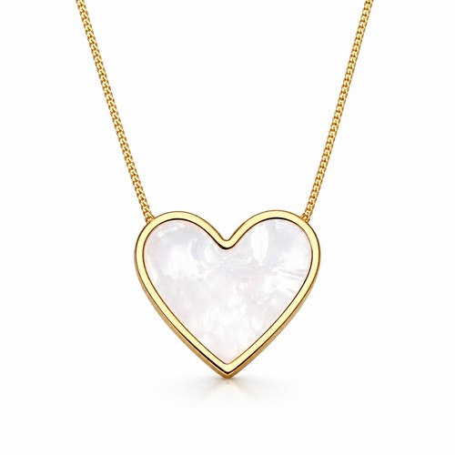 Collier cœur nacré - nacré, femme