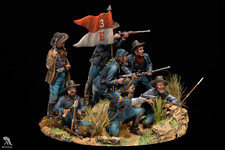 Soldat jouet en étain peint