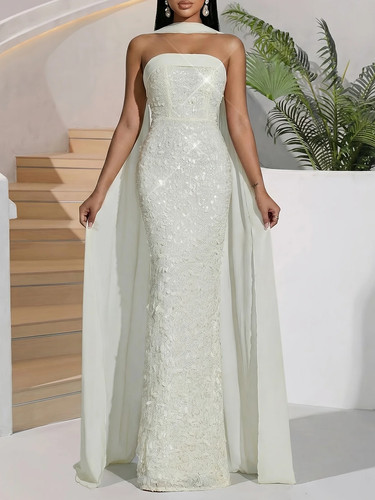 Robe sirène blanche - robe,