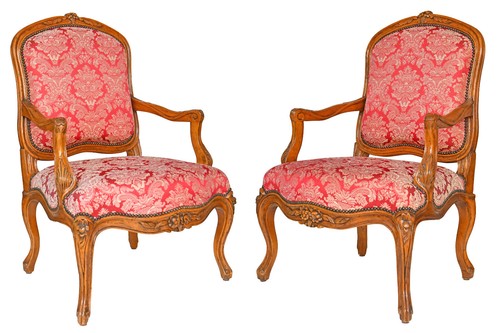 Paire fauteuils cabriolet - paire,