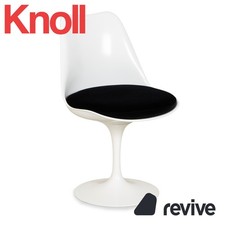 Knoll International Saarinen Tulip Plastique Chaise Blanc Original