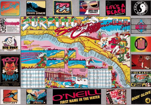 Retro 1980 surfing southern - "surfing,