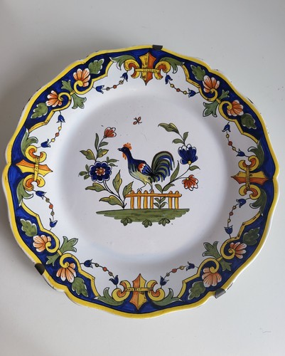 Assiette décorative coq - au, en