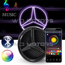 Black Led Emblem Logo Grille Light For Mercedes Benz C E GLK ML CLA Class 13-18