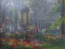 Tableau ancien encadré Vue