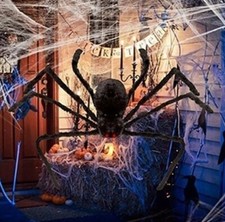 Decoration Halloween lot  3 Araignées une Geante 2 Metres une 125 cm et une 75 c