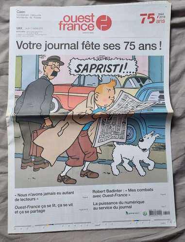 Tintin journal ouest france - france, 75