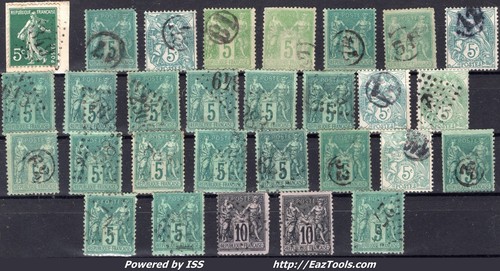 France lot timbres - de,
