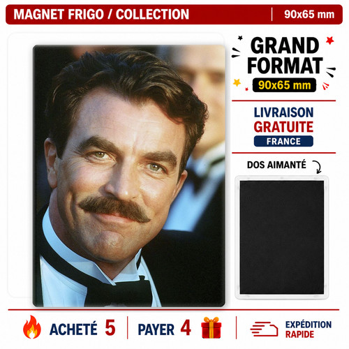 Magnet tom selleck 90x65 mm - tom,