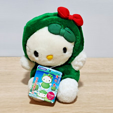 Hello Kitty Gotochi Green Marimo Hokkaido Plush Toy Sanrio 2000 Japan TAG 6.5"