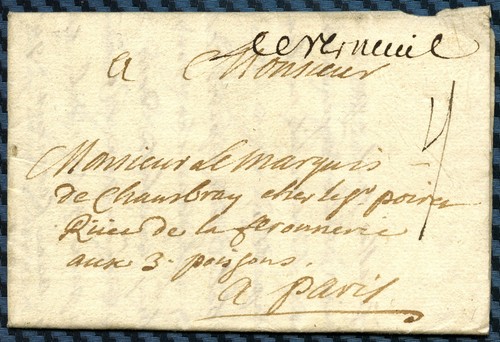 Lettre avec marque - , postale