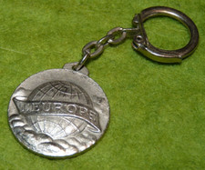 Antique L'Europe Insurance Earth Globe Keyring Metargent Keyring