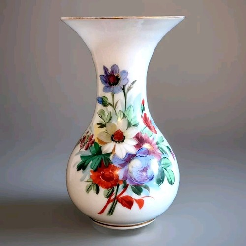 Ancien vase opaline decor - opaline,