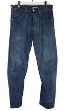 LEVI'S Engineered Jeans Men's W33 Fade Effect Whiskers Button Fly Blue Loose Fit