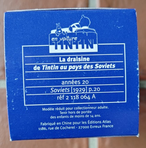 Tintin voiture draisine - la,