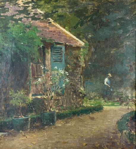 Tableau ancien jardinier - ancien,