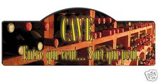 PLAQUE PORTE CAVE VINS DECORATION PERSONNALISABLE 39X14