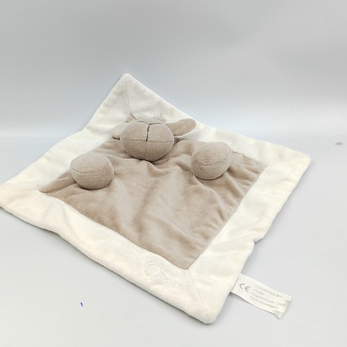 Doudou plat mouton blanc gris