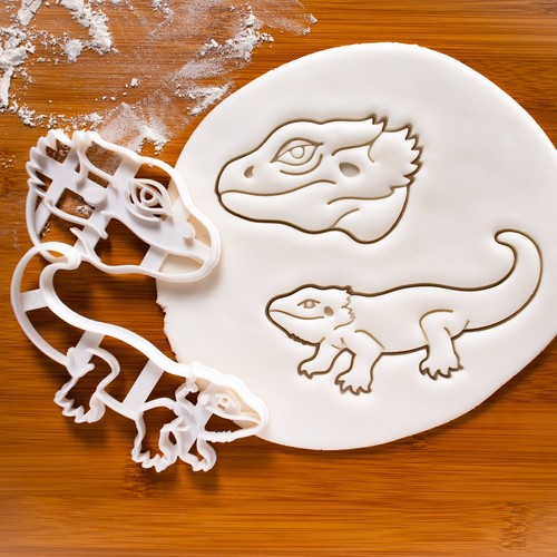 Pogona bearded dragon cookie - pogona,