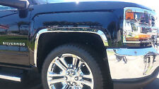  2016-2018 Chevrolet Silverado 1500 2500 3500 Stainless Steel Fender Trim