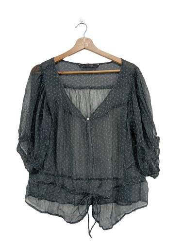 Zara blouse transparente - transparente, dames