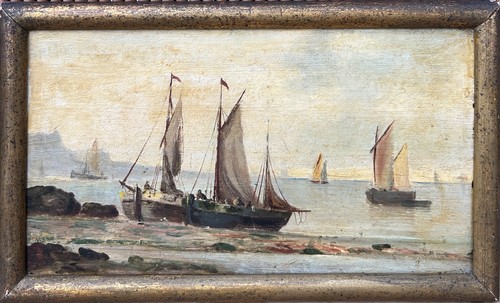Small antique original oil - antique,