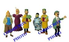 lot 6 figurines TINTIN dans une potiche Dupond en Chinois Lotus Bleu Moulinsart