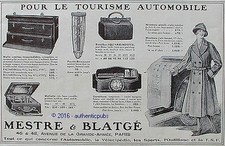 ADVERTISING MESTRE & BLATGE TRUNK SUITCASE BOUQUET TRIM 1923 AD PUB