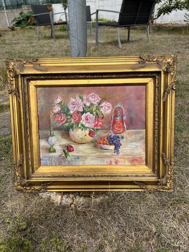 Huile sur toile - bouquet, de