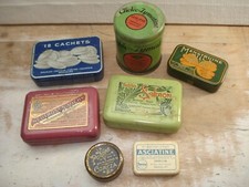 Lot de Boites En Tôle  Lithographiée  Pharmacie Ancienne