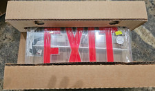 LED Edge-Lit Emergency Exit Sign, White, Single face, Red on clear, 120-277V