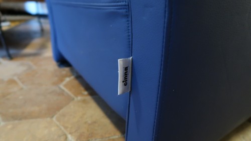 Fauteuil cinna cuir bleu - fauteuil,