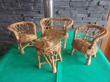 SALON DE POUPEES EN ROTIN